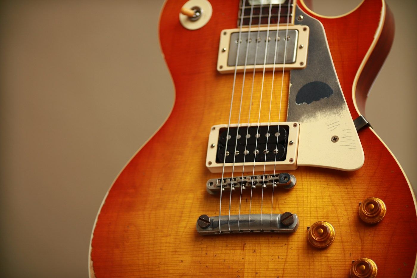 Sunburst custom electric guitar